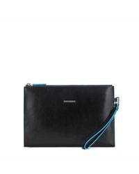 Piquadro - Pochette Homme En Cuir Pour Ipadmini Avec Poche À Lunettes Et Poignée Amovible - Lyst