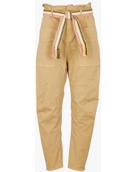 Please - Pantalon Droit Style Cargo En Coton Mélangé Femme - Lyst