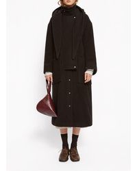 Roseanna - Manteau Mi-Long À Capuche Écharpe Uni Femme - Lyst