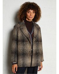 Diega - Manteau Col Tailleur En Laine Mélangée Femme - Lyst