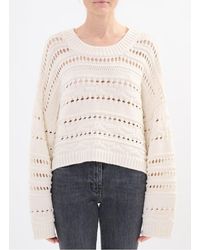 IRO - Pull Col Rond En Coton Mélangé Femme - Lyst