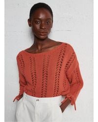 Liu Jo - Pull Droit Col Rond En Coton Mélangé Femme - Lyst