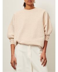 Sessun - Sweat Col Rond Oversize En Coton Mélangé Femme - Lyst