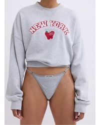 Love Stories - String Côtelé Uni En Coton Mélangé Femme - Lyst