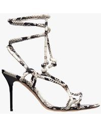 IRO - Sandales À Talons En Cuir Imprimé Femme - Lyst