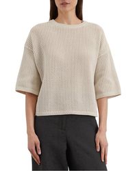 Marc O' Polo - Pull Droit Col Rond En Coton Femme - Lyst