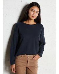 Majestic Filatures - Tee-Shirt Oversize Col Bateau En Coton Bio Et Cachemire Femme - Lyst