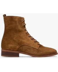 Mellow Yellow - Bottines À Lacets En Cuir Velours Femme - Lyst