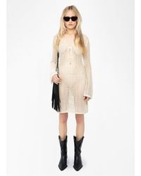 Zadig & Voltaire - Robe Courte Col V En Crochet Femme - Lyst