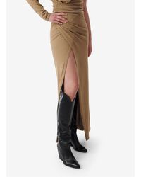 IRO - Jupe Longue Droite En Coton Mélangé Femme - Lyst