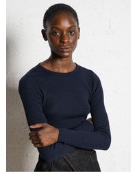 Majestic Filatures - Top Col Rond En Laine Femme - Lyst