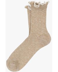 ANT45 - Chaussettes Hautes À Revers Femme - Lyst