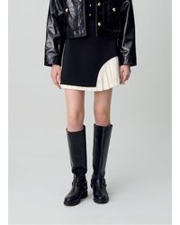 Claudie Pierlot - Jupe Courte Bicolore Femme - Lyst
