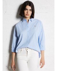 I Code - Chemise Oversize En Coton Mélangé Femme - Lyst