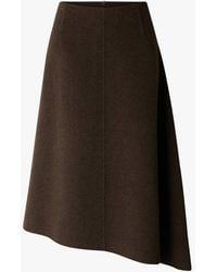 Soeur - Jupe Midi Asymétrique En Maine Mélangée Femme - Lyst