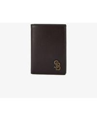 Serge Blanco - Portefeuille Vertical En Cuir Avec Logo Métal - Lyst