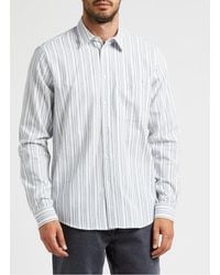 Samsøe & Samsøe - Chemise Col Classique À Rayures En Coton Mélangé - Lyst