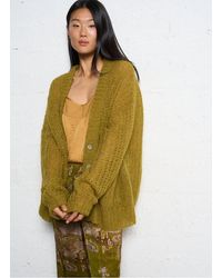 Mes Demoiselles - Cardigan Ample Col V En Laine Mélangée Femme - Lyst