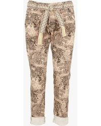 Please - Pantalon Chino En Coton Mélangé Femme - Lyst