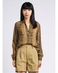 Swildens - Chemise Col Classique Imprimé Python Femme - Lyst