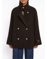 Roseanna - Manteau Ample Boutonné En Laine Mélangée Femme - Lyst