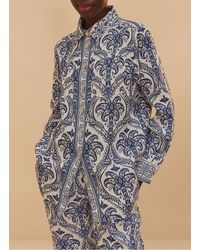 FARM Rio - Chemise Col Classique En Lin Mélangé Femme - Lyst