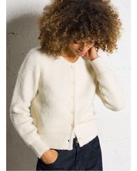 Des Petits Hauts - Gilet Oversize Col Rond En Laine Mélangée Femme - Lyst
