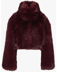 ROTATE BIRGER CHRISTENSEN - Veste Col Montant Effet Fourrure Femme - Lyst