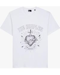 The Kooples - Tee-Shirt Droit Col Rond En Coton'Sérigraphié - Lyst