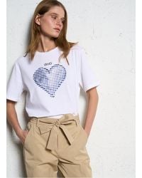 Liu Jo - Tee-Shirt Col Rond En Coton Femme - Lyst