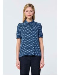 Tara Jarmon - Polo Manches Courtes À Motifs Caurs Femme - Lyst