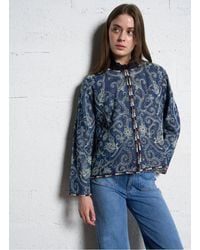 MAISON HOTEL - Veste Col Rond En Coton Femme - Lyst