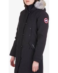 Canada Goose High Neck Long Parka With Hood With Removable Fur - Black