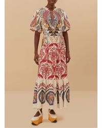 FARM Rio - Robe Longue En Lin Mélangé Imprimé Femme - Lyst