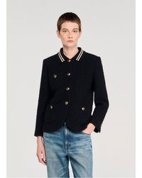 Sandro - Veste De Tailleur À Col Chemise Femme - Lyst