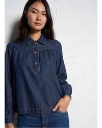 I Code - Chemise Col Classique En Denim Femme - Lyst