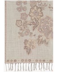 Gerard Darel - Echarpe À Motif Floral En Laine - Lyst