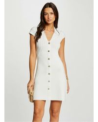 Morgan - Robe Courte Col V Femme - Lyst