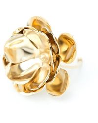 MONSIEUR SIMONE - Maxi Bague Fleur Plaqué Argent - Lyst