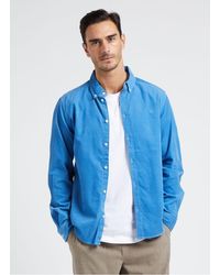 Les Deux - Chemise Col Américain En Coton - Lyst