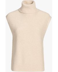 SAISON 1865 - Pull Col Roulé Sans Manches En Cachemire Femme - Lyst