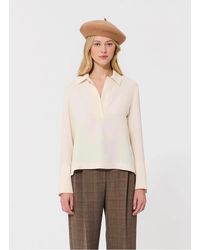Tara Jarmon - Top Col Rond Uni Manches 3/4 Femme - Lyst