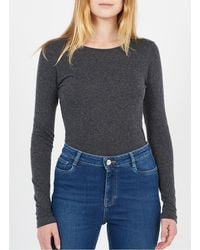 Majestic Filatures - Tee-Shirt Col Rond En Coton Et Cachemire Mélangé Femme - Lyst