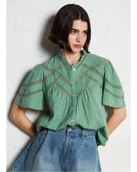 Ba&sh - Chemise Droite En Coton Brodé Femme - Lyst
