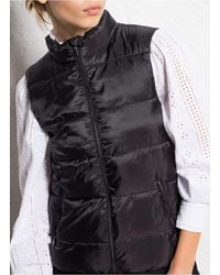 MAISON 123 - Doudoune Sans Manches Col Montant Droite Matelassée Femme - Lyst