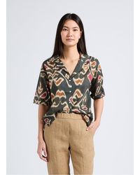 Diega - Chemise Col Tailleur Imprimée En Coton Femme - Lyst