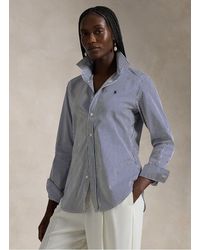 Polo Ralph Lauren - Chemise Col Classique Rayée En Coton Femme - Lyst