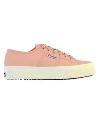 Superga - Basket Basse À Lacets Platform Femme - Lyst