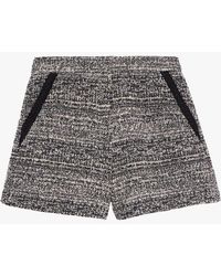 The Kooples - Short Taille Haute En Tweed Femme - Lyst