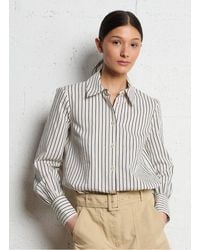 Ba&sh - Chemise Oversize Col Classique En Coton Mélangé Femme - Lyst